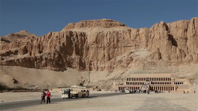 Hatshepsut Temple; Mortuary Temple Of Hatshepsut; Nile West Bank, Near Luxor, Egypt