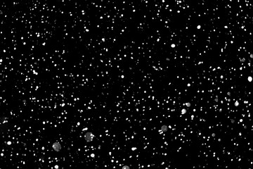 Snow on a black background to overlay on the image