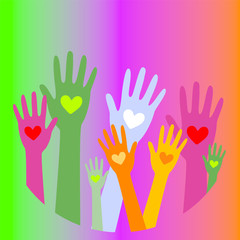 Hands with hearts up1