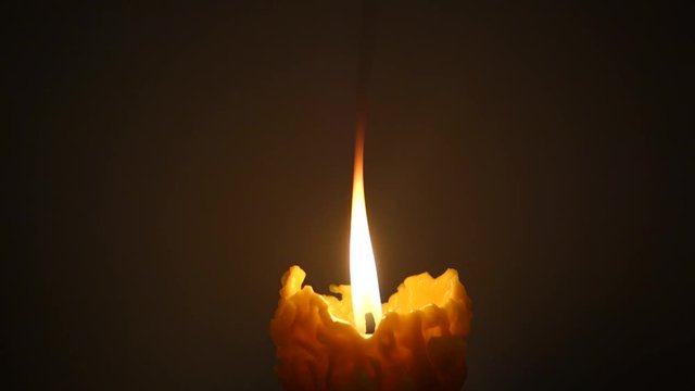 Beeswax candle flame