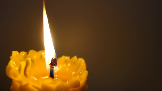 Beeswax candle flame