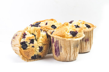 The white background of Blueberry Muffin