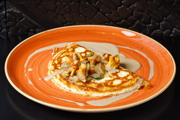 omelet with chanterelle