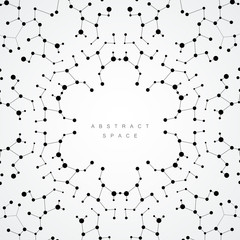 Circle abstract connect with connecting dots and lines