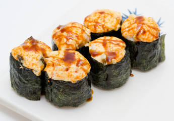 hot sushi rolls