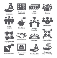 Business management icons Pack 32