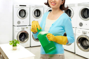 Young Woman Doing Laundry