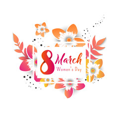 8 march Happy.  Women's Day. 