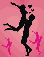 love couple silhoutte