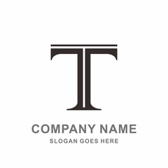 Monogram Letter T Geometric Square Architecture Interior Construction Business Company Stock Vector Logo Design Template