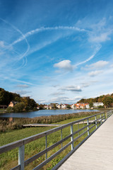 Fototapeta premium Talsi city in autumn time, Latvia.