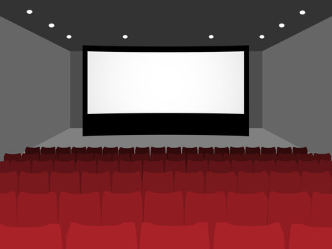 Vector image of theater with an empty room.