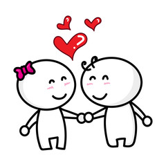 Couples of lover feeling love