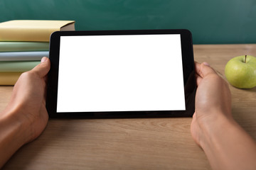 Student Using Digital Tablet