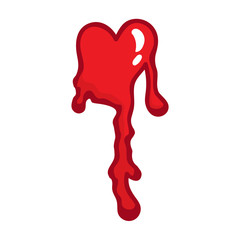 red melting heart. symbol for valentines day
