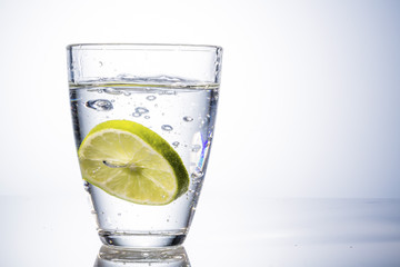 water glass and lime