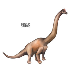 Realistic watercolor dinosaur © Ekaterina Glazkova