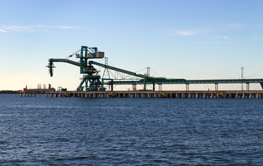 Cranes in the port.