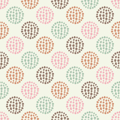 Polka dot seamless pattern. Texture of dots. Scribble texture. Тextile rapport. 