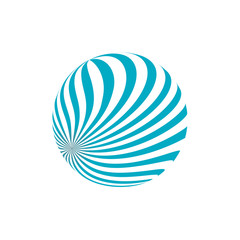 Obraz premium Striped 3d shape
