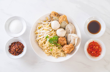noodles bowl with fish ball