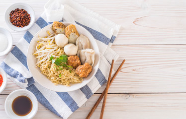 noodles bowl with fish ball
