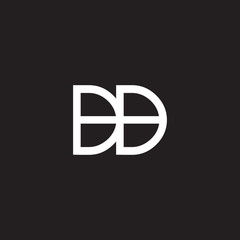 initial letter rounded logo modern white