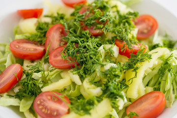 Fresh vegetable salad. Raw food