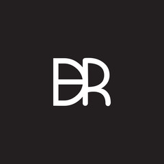 initial letter rounded logo modern white