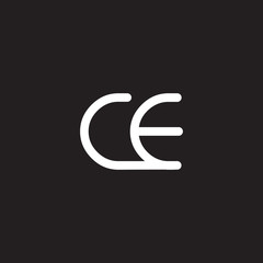 Obraz premium initial letter rounded logo modern white