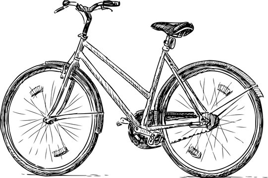 Sketch of an old city bike