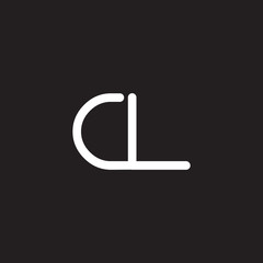 initial letter rounded logo modern white