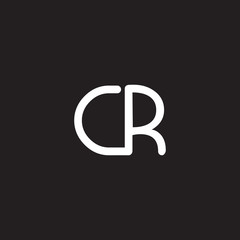 initial letter rounded logo modern white