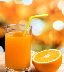Orange Juice Squeezed Represents Tropical Fruit And Refreshing