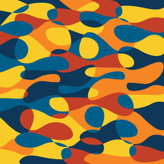 Colorful background, with blue, yellow and red colors. Vector illustration. 
