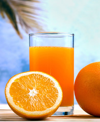 Squeezed Orange Juice Represents Citrus Fruit And Drinking