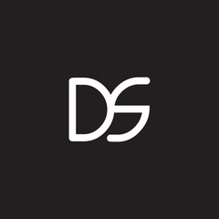 initial letter rounded logo modern white