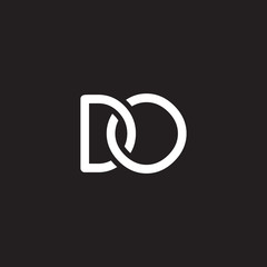 initial letter rounded logo modern white