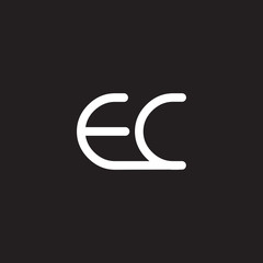 initial letter rounded logo modern white