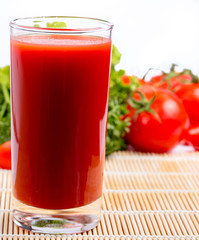 Tomato Juice Glass Indicates Refresh Thirsty And Refreshments