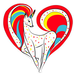 unicorn, isolated on a white © aboard