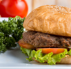 Roll And Burger Represents Ready To Eat And Beef