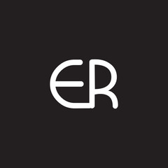 initial letter rounded logo modern white