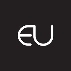 initial letter rounded logo modern white