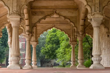 Zelfklevend Fotobehang Bhadon Pavilion in Red Fort in Old Delhi, India © schame87
