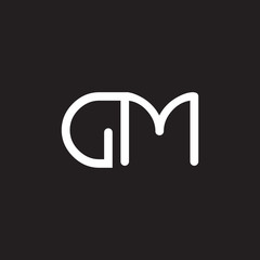 initial letter rounded logo modern white