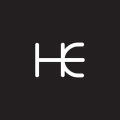 initial letter rounded logo modern white