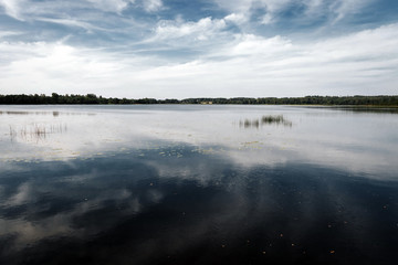 View at calm lake
