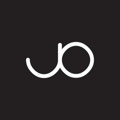 initial letter rounded logo modern white