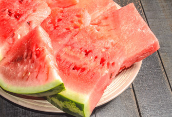 A few slices of watermelon